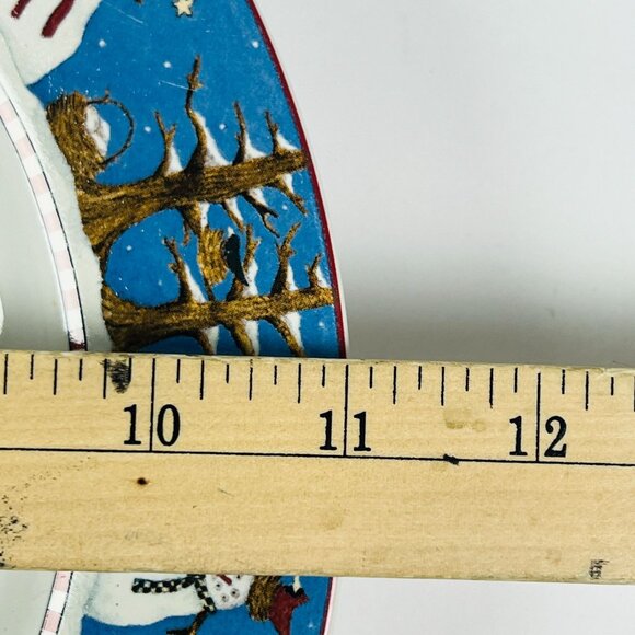 Sakura Snowman Designer Stoneware Plates By Debbie Mumm  Nostalgic Christmas - Picture 6 of 6